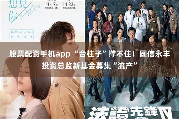 股票配资手机app “台柱子”撑不住！圆信永丰投资总监新基金募集“流产”