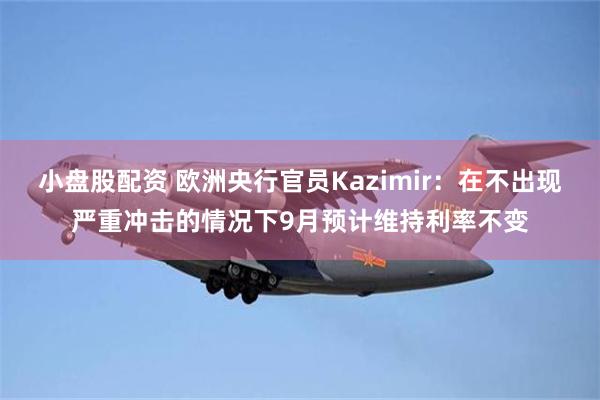 小盘股配资 欧洲央行官员Kazimir：在不出现严重冲击的情况下9月预计维持利率不变