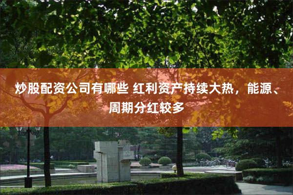 炒股配资公司有哪些 红利资产持续大热，能源、周期分红较多