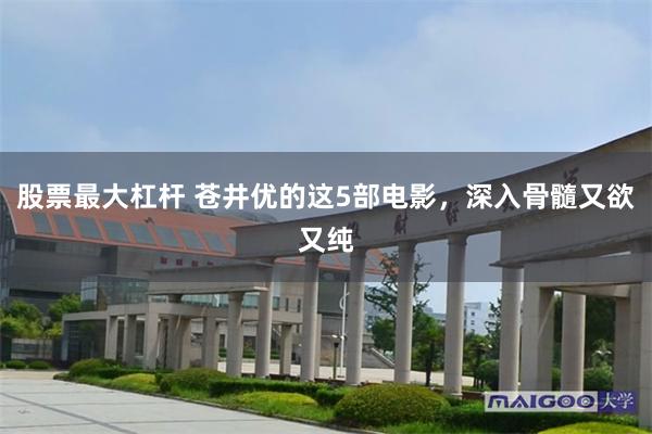 股票最大杠杆 苍井优的这5部电影，深入骨髓又欲又纯